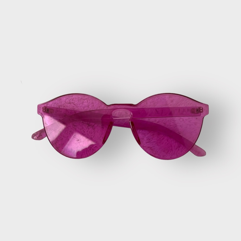 Pink Transparent Sunglasses